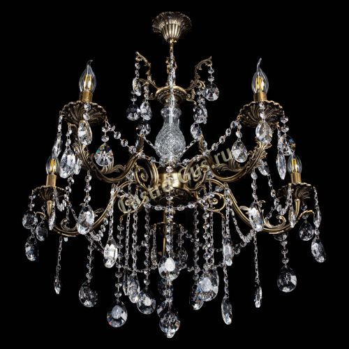 Люстра бронзовая Кассандра Алфея №5/1 звездочка в Химках Гусь Хрустальный