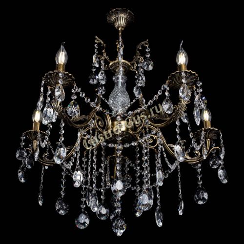 Люстра бронзовая Кассандра Алфея №5/1 звездочка в Химках Гусь Хрустальный