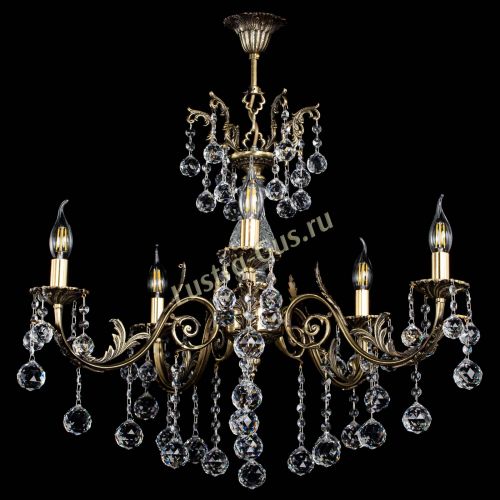 Люстра бронзовая Кассандра Алфея №5/2 шар в Химках Гусь Хрустальный