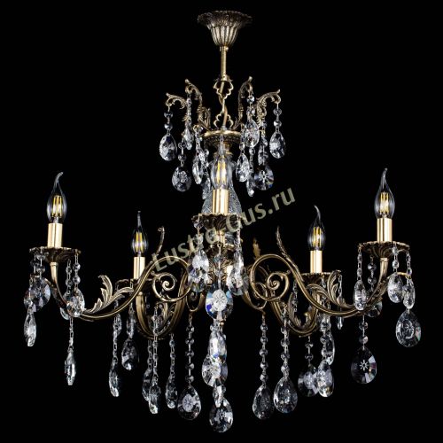 Люстра бронзовая Кассандра Алфея №5/2 звездочка в Химках Гусь Хрустальный