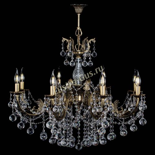 Люстра бронзовая Кассандра Алфея №8/1 шар в Химках Гусь Хрустальный