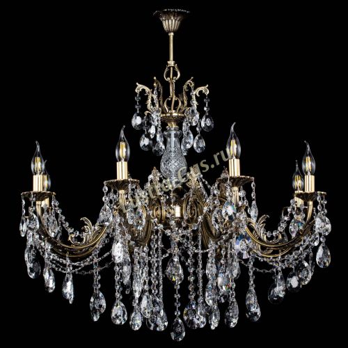 Люстра бронзовая Кассандра Алфея №8/1 звездочка в Химках Гусь Хрустальный