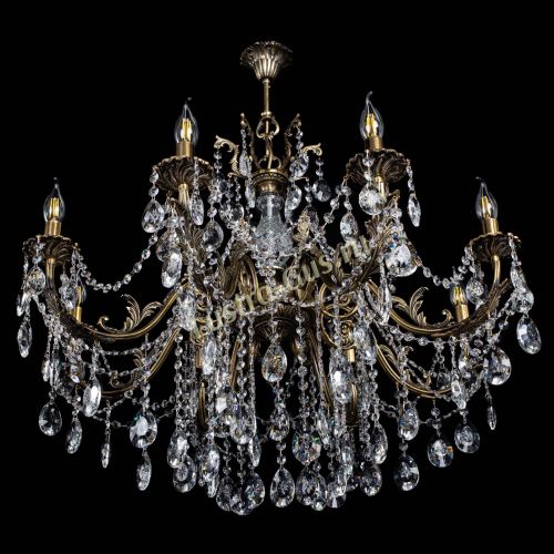 Люстра бронзовая Кассандра Алфея №8/1 звездочка в Химках Гусь Хрустальный