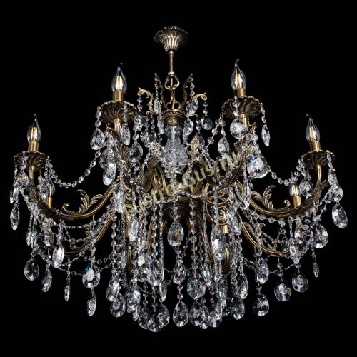 Люстра бронзовая Кассандра Алфея №8/1 звездочка в Химках Гусь Хрустальный