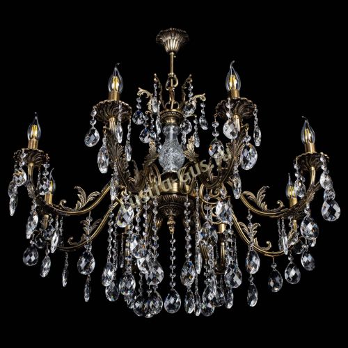 Люстра бронзовая Кассандра Алфея №8/2 баден в Химках Гусь Хрустальный