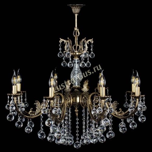 Люстра бронзовая Кассандра Алфея №8/2 шар в Химках Гусь Хрустальный