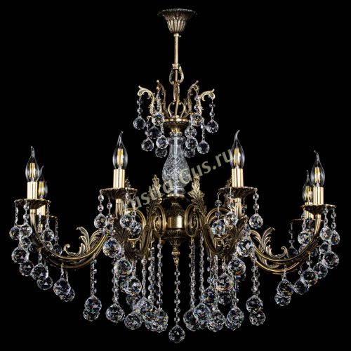 Люстра бронзовая Кассандра Алфея №8/2 шар в Химках Гусь Хрустальный