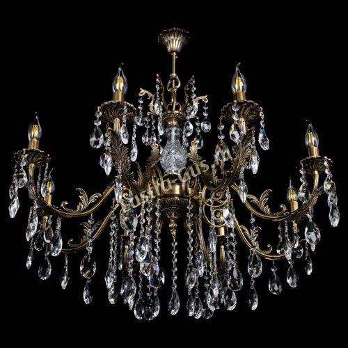 Люстра бронзовая Кассандра Алфея №8/2 журавлик в Химках Гусь Хрустальный