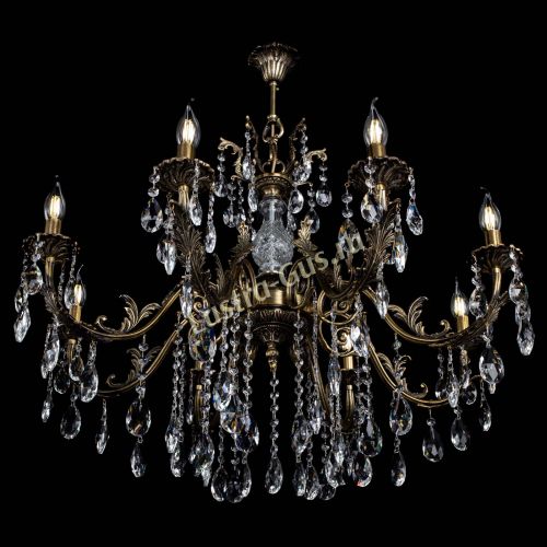 Люстра бронзовая Кассандра Алфея №8/2 журавлик в Химках Гусь Хрустальный