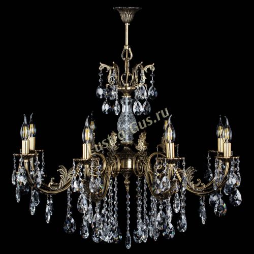 Люстра бронзовая Кассандра Алфея №8/2 звездочка в Химках Гусь Хрустальный