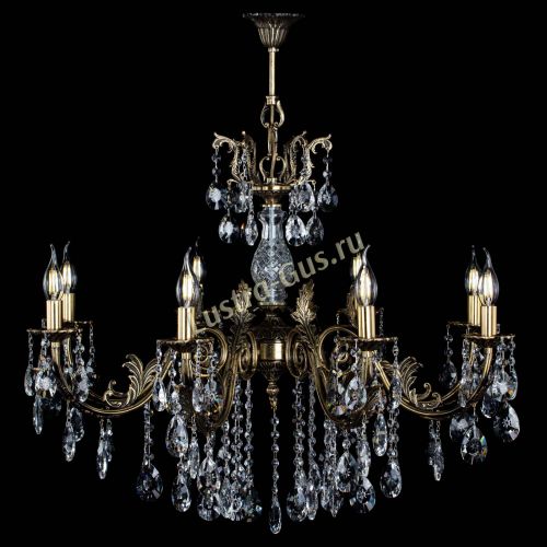 Люстра бронзовая Кассандра Алфея №8/2 звездочка в Химках Гусь Хрустальный