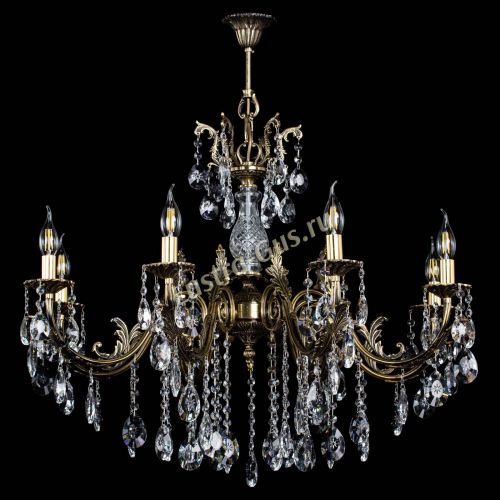 Люстра бронзовая Кассандра Алфея №8/2 звездочка в Химках Гусь Хрустальный