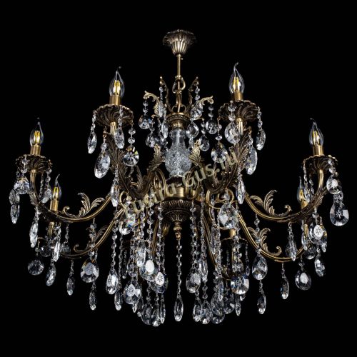 Люстра бронзовая Кассандра Алфея №8/2 звездочка в Химках Гусь Хрустальный