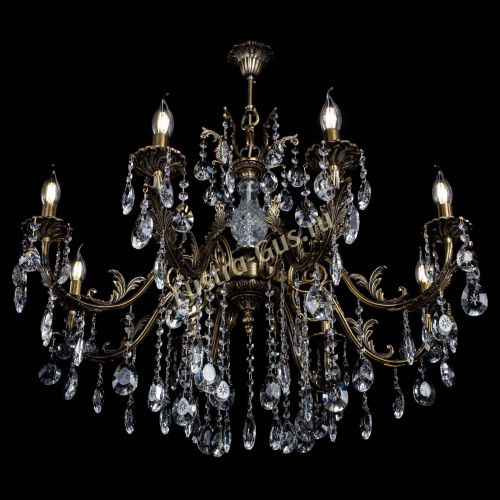 Люстра бронзовая Кассандра Алфея №8/2 звездочка в Химках Гусь Хрустальный