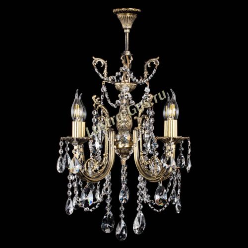 Люстра бронзовая Матильда №4 Лучик в Химках Гусь Хрустальный