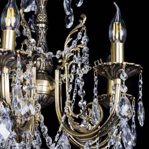 Люстра бронзовая Матильда №5 Баден в Химках Гусь Хрустальный
