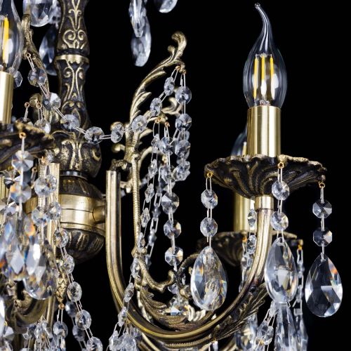 Люстра бронзовая Матильда №5 Журавлик в Химках Гусь Хрустальный