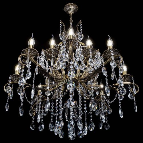 Люстра бронзовая Мелания №12/2 баден в Химках Гусь Хрустальный