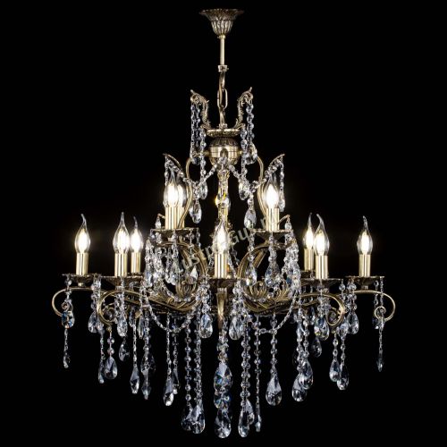 Люстра бронзовая Мелания №12/2 лучик в Химках Гусь Хрустальный