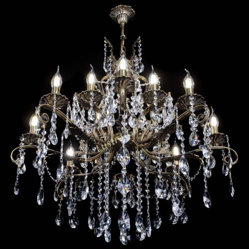 Люстра бронзовая Мелания №12/2 лучик в Химках Гусь Хрустальный