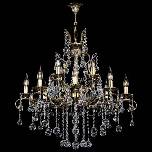 Люстра бронзовая Мелания №12/2 шар в Химках Гусь Хрустальный