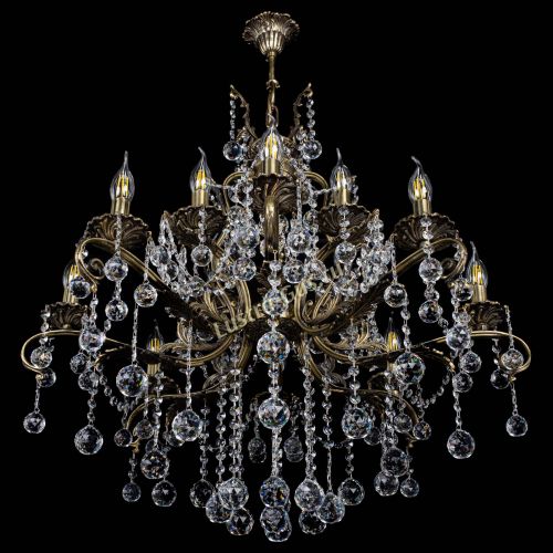 Люстра бронзовая Мелания №12/2 шар в Химках Гусь Хрустальный