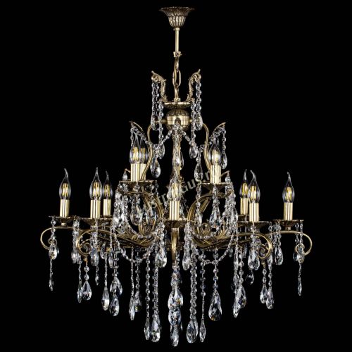 Люстра бронзовая Мелания №12/2 журавлик в Химках Гусь Хрустальный