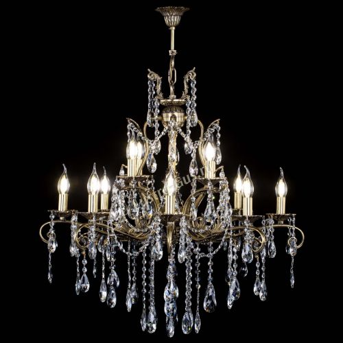 Люстра бронзовая Мелания №12/2 журавлик в Химках Гусь Хрустальный