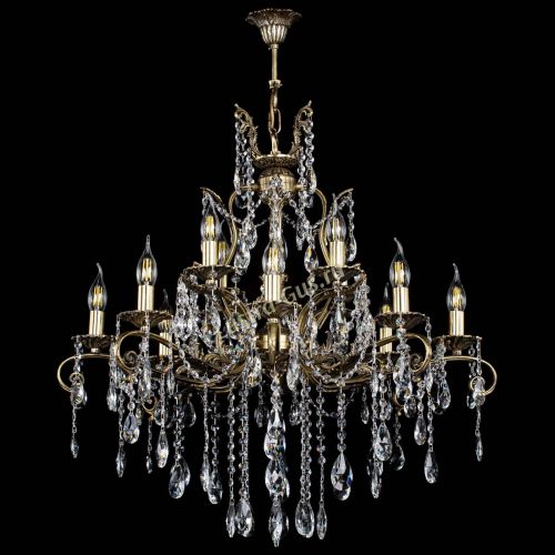 Люстра бронзовая Мелания №12/2 журавлик в Химках Гусь Хрустальный