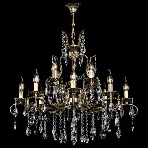 Люстра бронзовая Мелания №12/1 лучик в Химках Гусь Хрустальный