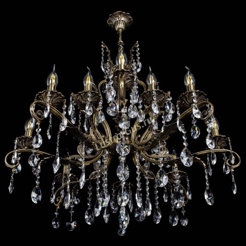 Люстра бронзовая Мелания №12/1 лучик в Химках Гусь Хрустальный