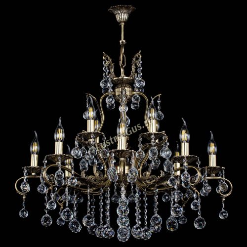 Люстра бронзовая Мелания №12/1 шар в Химках Гусь Хрустальный