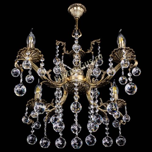 Люстра бронзовая Милана №4 шар в Химках Гусь Хрустальный