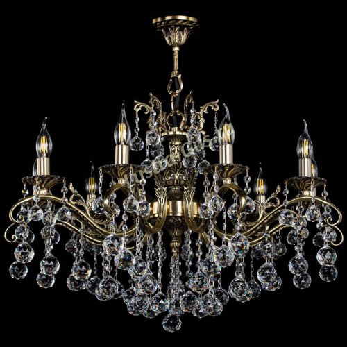 Люстра бронзовая Милана №9/2 шар в Химках Гусь Хрустальный