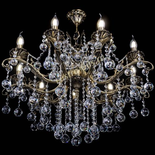 Люстра бронзовая Милана №9 шар в Химках Гусь Хрустальный