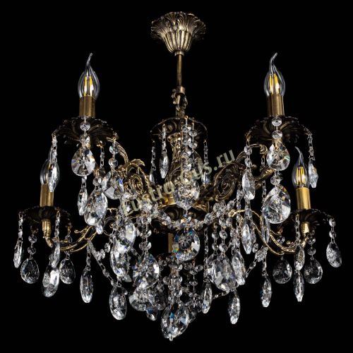 Люстра бронзовая Муза №5 звездочка в Химках Гусь Хрустальный