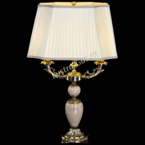 Бронзовая настольная лампа Антик №2 с камнем в Химках Гусь Хрустальный
