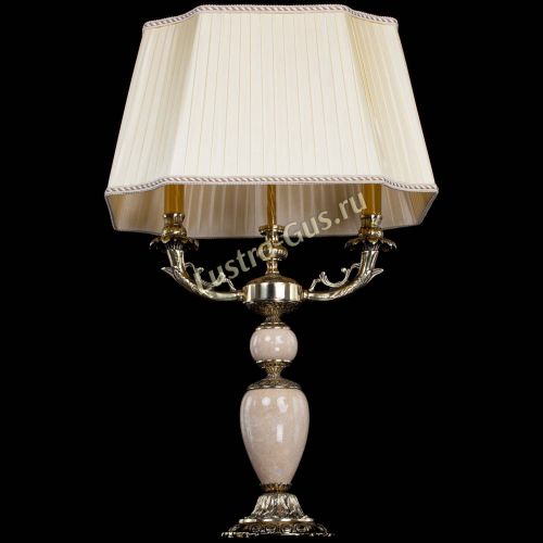 Бронзовая настольная лампа Антик №2 с камнем в Химках Гусь Хрустальный