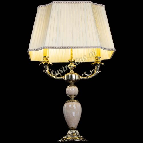 Бронзовая настольная лампа Антик №2 с камнем в Химках Гусь Хрустальный