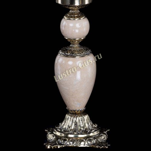 Бронзовая настольная лампа Антик №2 с камнем в Химках Гусь Хрустальный