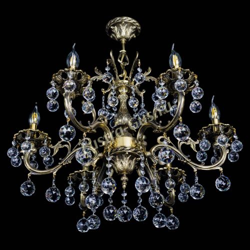 Люстра бронзовая Олимпия №6/1 шар в Химках Гусь Хрустальный