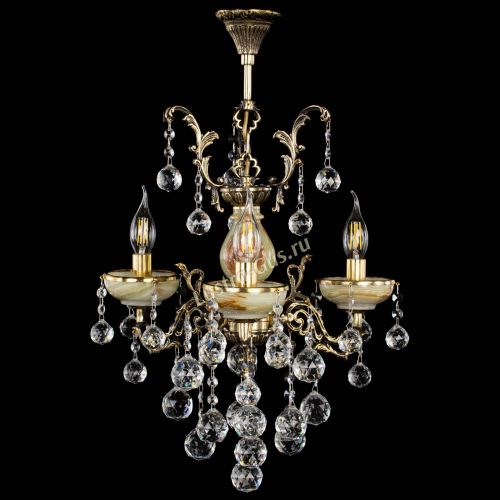 Люстра бронзовая Оникс №3/1 шар в Химках Гусь Хрустальный