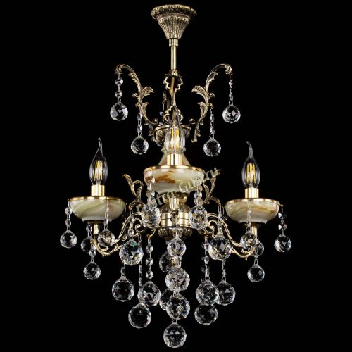 Люстра бронзовая Оникс №3/1 шар в Химках Гусь Хрустальный