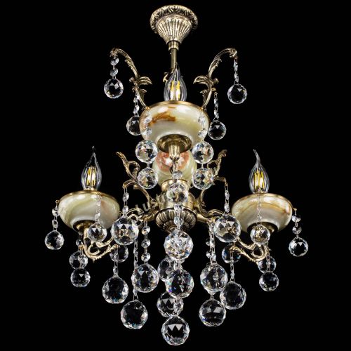 Люстра бронзовая Оникс №3/1 шар в Химках Гусь Хрустальный