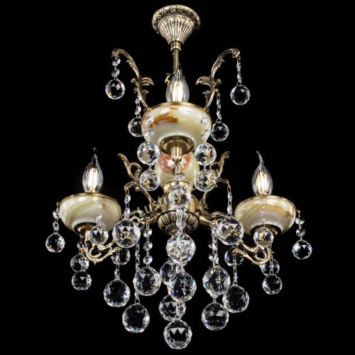 Люстра бронзовая Оникс №3/1 шар в Химках Гусь Хрустальный