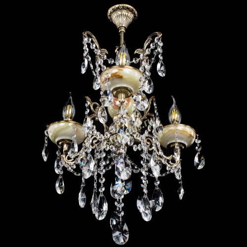 Люстра бронзовая Оникс №3/2 лучик в Химках Гусь Хрустальный