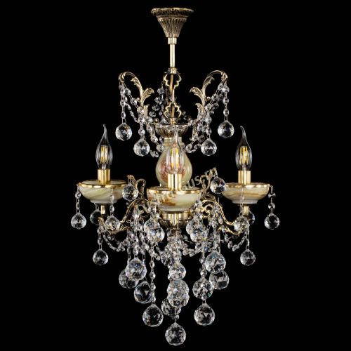 Люстра бронзовая Оникс №3/2 шар в Химках Гусь Хрустальный