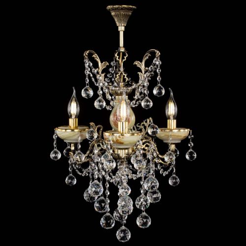 Люстра бронзовая Оникс №3/2 шар в Химках Гусь Хрустальный