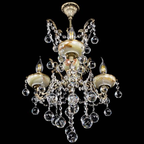 Люстра бронзовая Оникс №3/2 шар в Химках Гусь Хрустальный