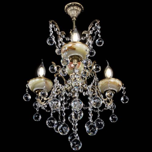 Люстра бронзовая Оникс №3/2 шар в Химках Гусь Хрустальный